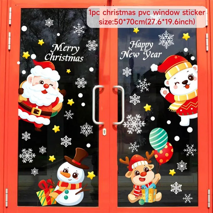 Festive Christmas Wall Window Stickers for Home - Image 28