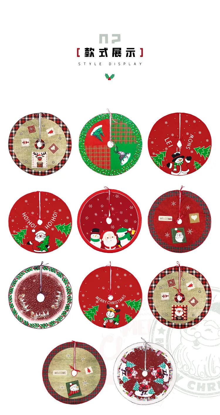 Festive 60cm Red Christmas Tree Skirt - Image 20
