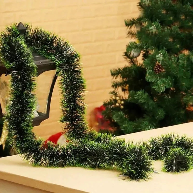Festive Green Candy Cane Ribbon Garland for Christmas - Image 23