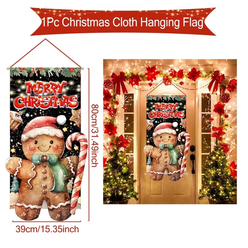 Festive Christmas Hanging Flag Banner Decor - Image 35
