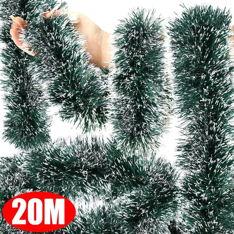 Festive Green Candy Cane Ribbon Garland for Christmas - Image 17