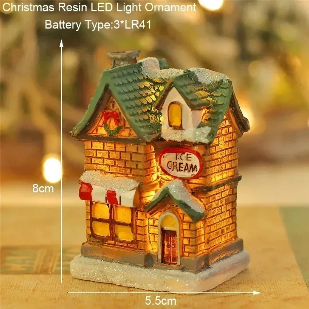 Festive LED Resin Snowman & Santa Ornaments - Image 9