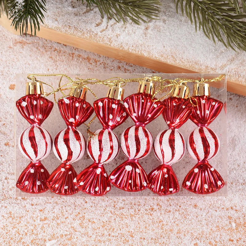 Festive Red Candy Crutch Ornaments for Christmas - Image 19