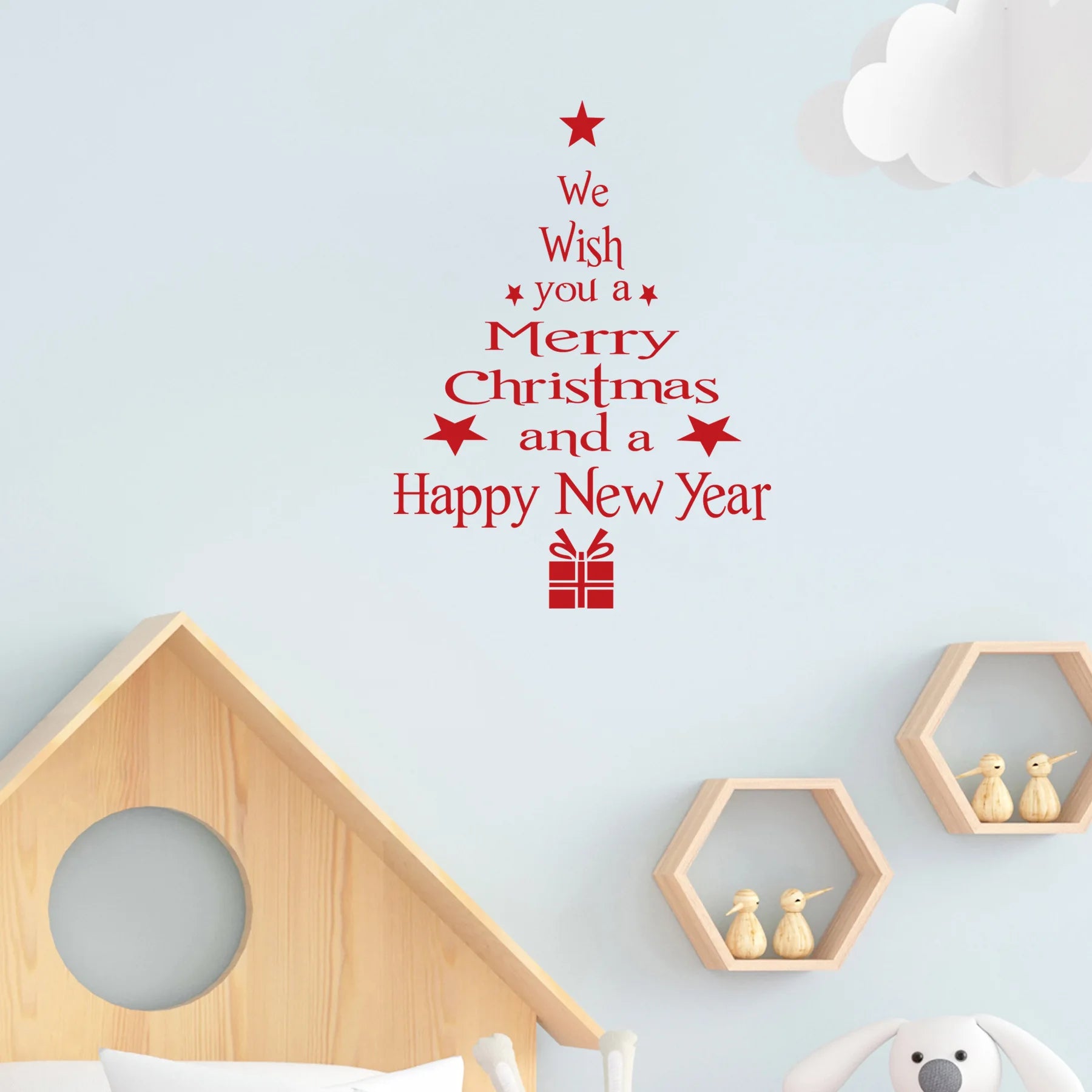 Festive Christmas Tree Window Clings Stickers - Image 25
