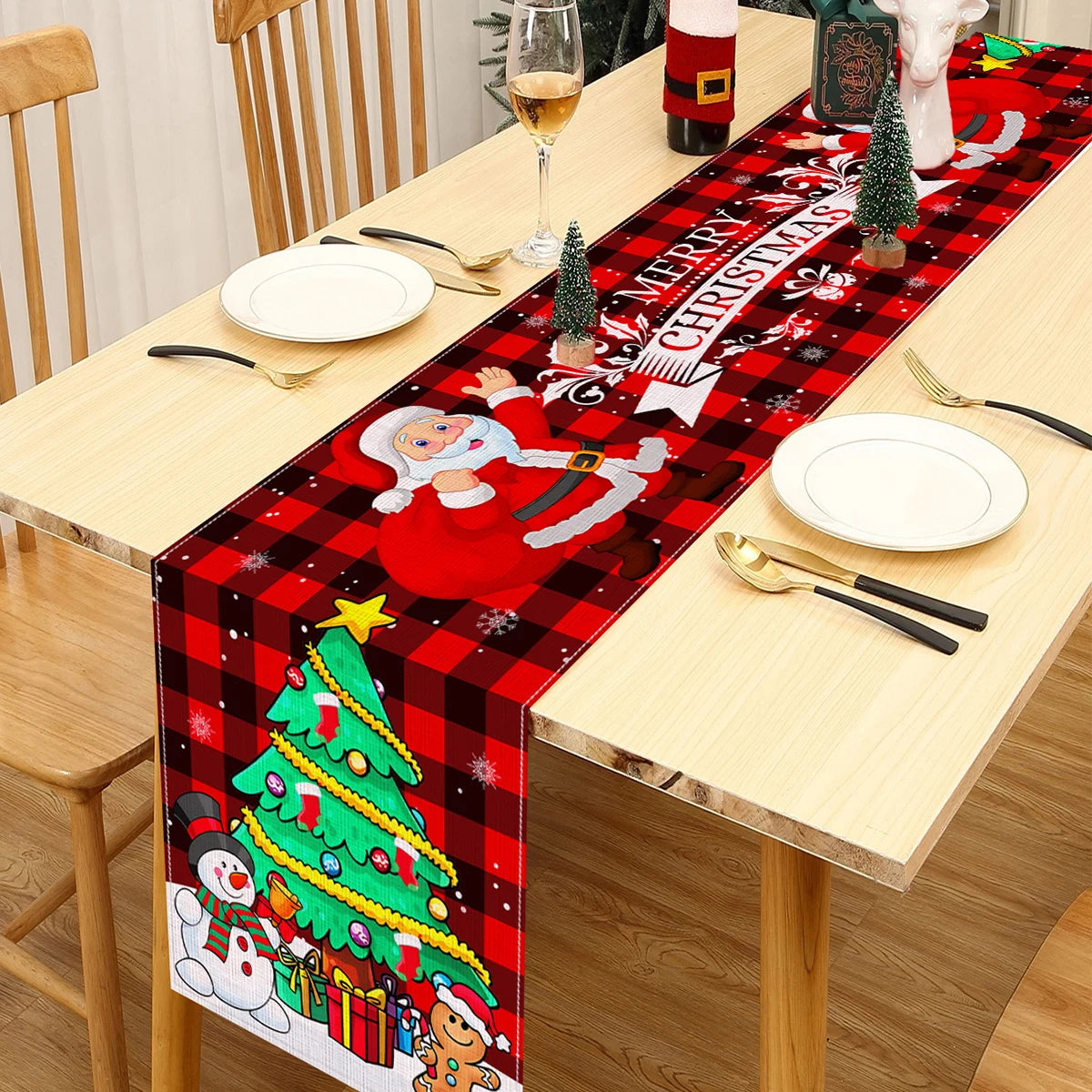 Charming Christmas Snowman Table Runner for Festive Cheer - Image 9