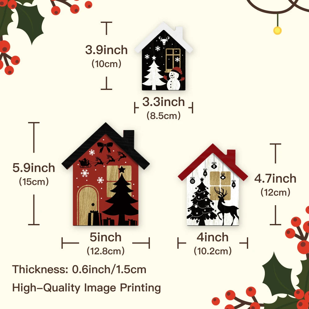 Charming 3-Piece Christmas Tabletop Decor Set - Image 3