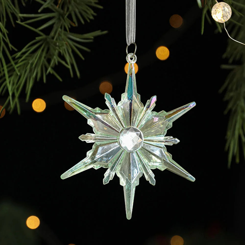 Charming Transparent Snowflake Christmas Tree Ornaments - Image 10