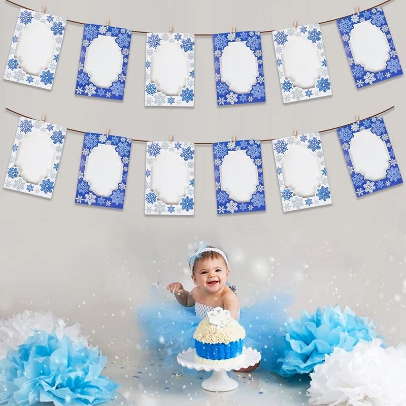 Christmas Photo Frame Banner Garland Decor - Image 10