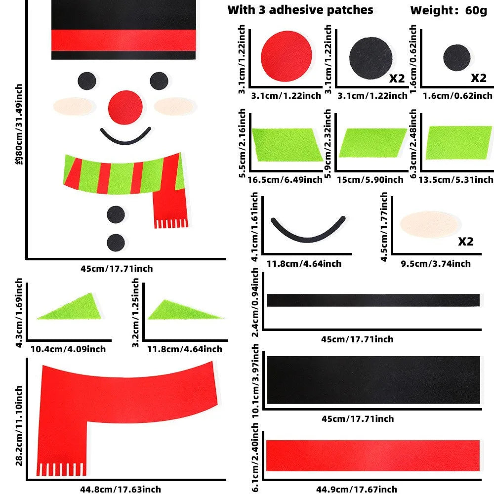 Festive Snowman & Santa Claus Window Stickers - Image 36