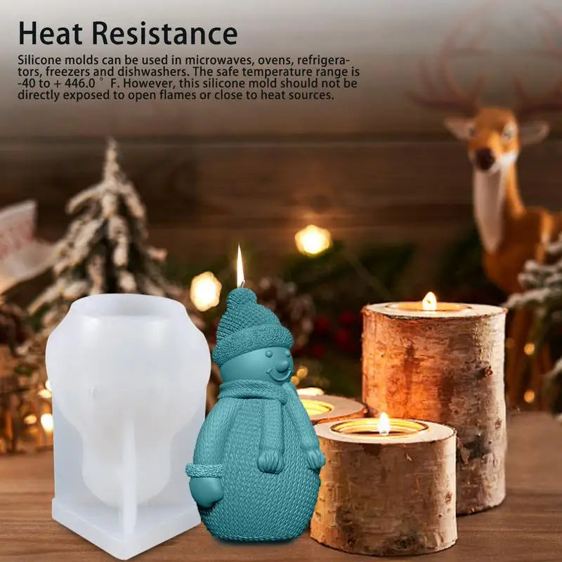 Charming 3D Snowman Resin Molds for Christmas Decor - Image 5