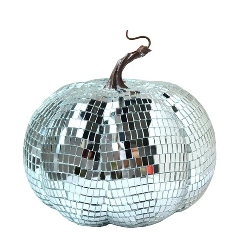 Handmade Pumpkin Disco Ball for Spooky Halloween Decor - Image 3