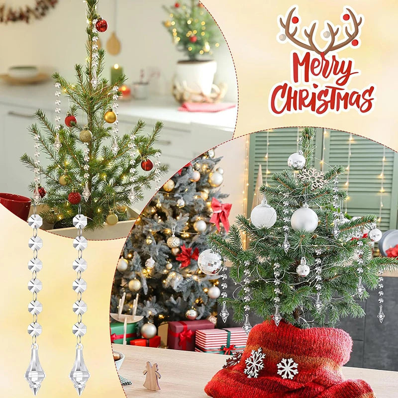 5PC Merry Christmas Acrylic Tree Ornaments - Image 5