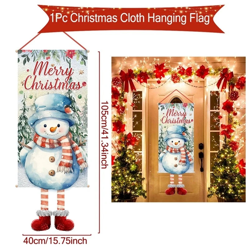 Festive Christmas Hanging Flag for Home Decor - Image 4
