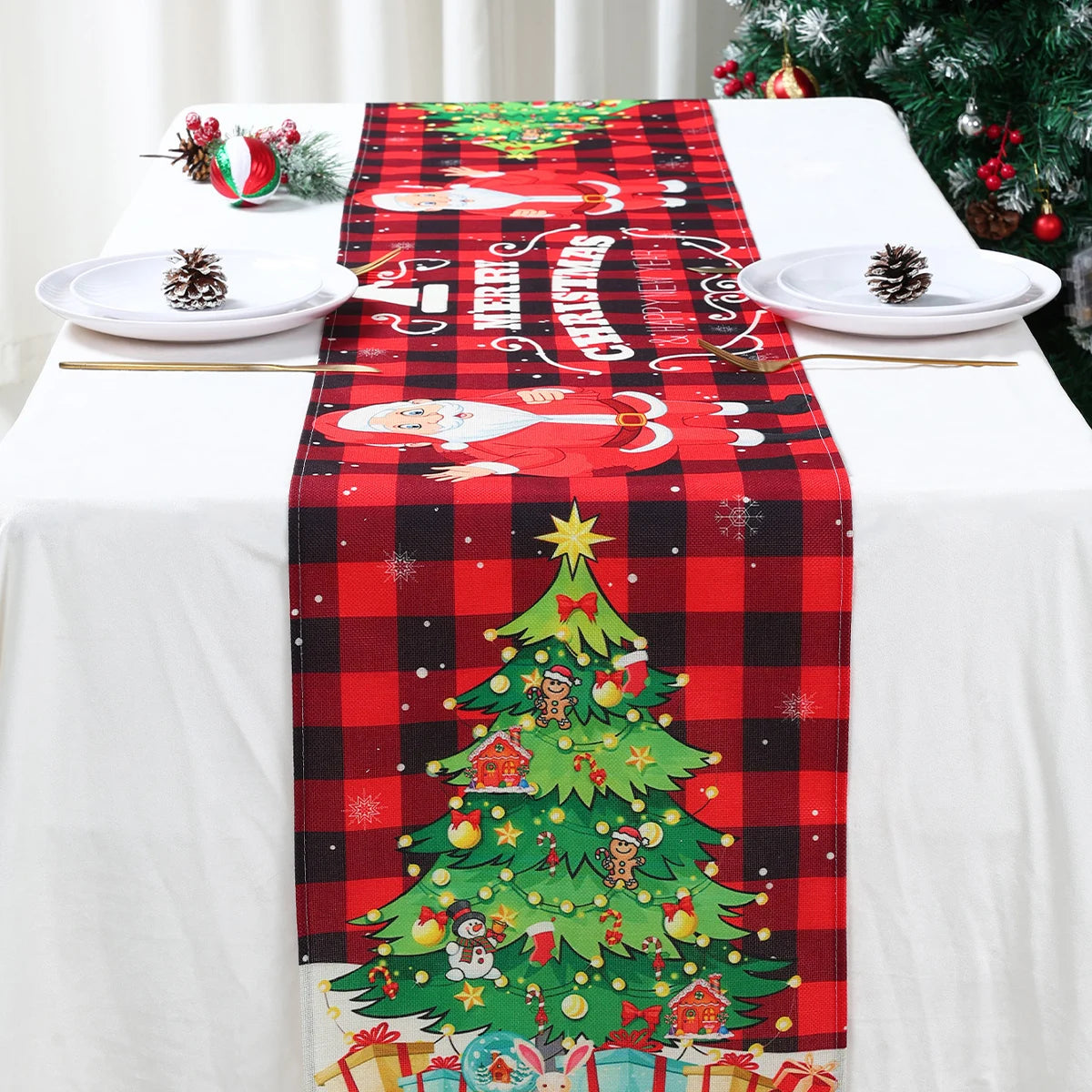 Charming Christmas Snowman Table Runner for Festive Cheer - Image 7