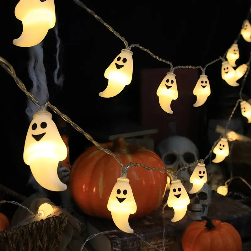 Spooky LED Pumpkin & Skull String Lights - Image 5