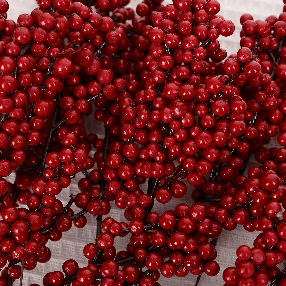 Festive Artificial Red Berries for Holiday Decor - Image 9