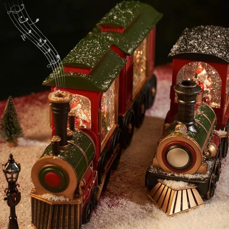 Enchanting Snowman Santa Music Box Christmas Ornament - Image 7