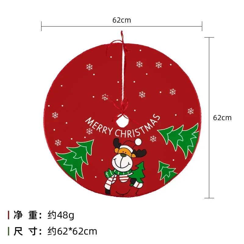 Festive 60cm Red Christmas Tree Skirt - Image 15