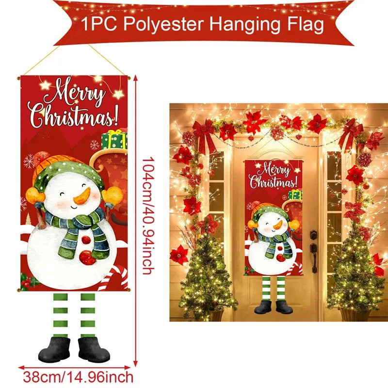 Charming Christmas Hanging Flag Decor for Home - Image 10