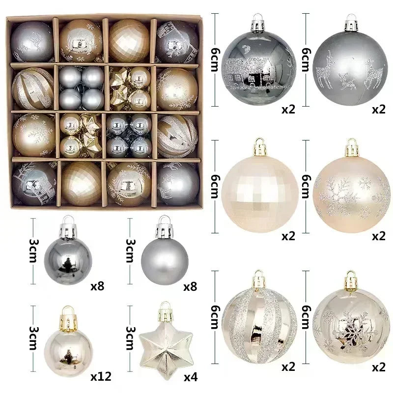 Vibrant Multicolor Christmas Tree Ball Ornaments - Image 24