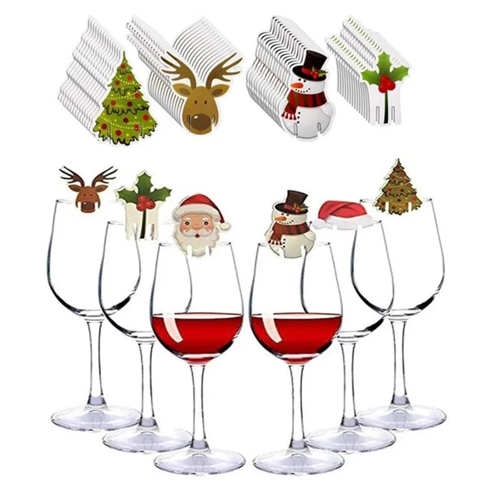 20 Christmas Wine Glass Markers for Festive Cheers - Image 13