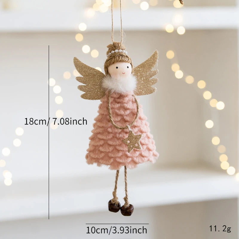 Charming Pink & White Angel Doll Tree Ornament - Image 10
