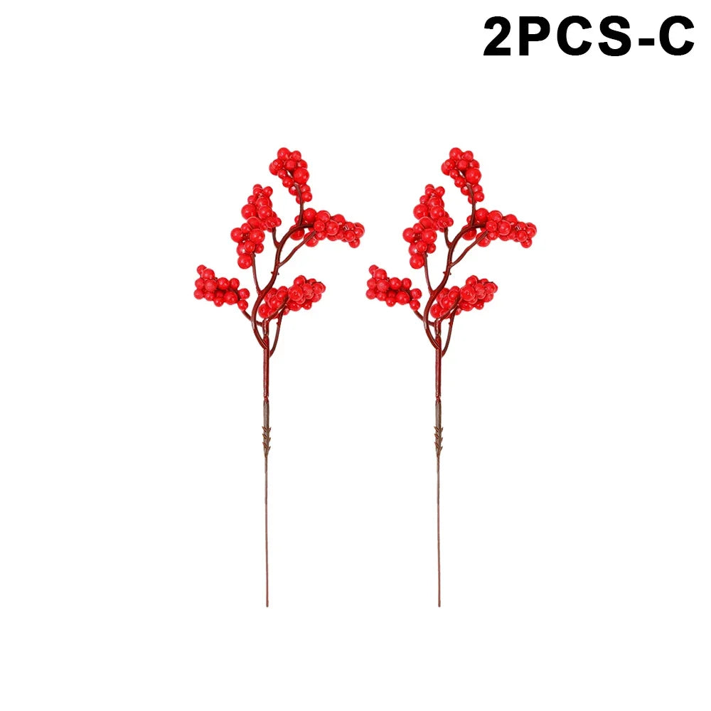 Festive Artificial Red Berries for Holiday Decor - Image 15