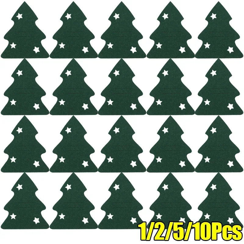Charming Christmas Tree Cutlery Covers for Festive Tables - Image 5