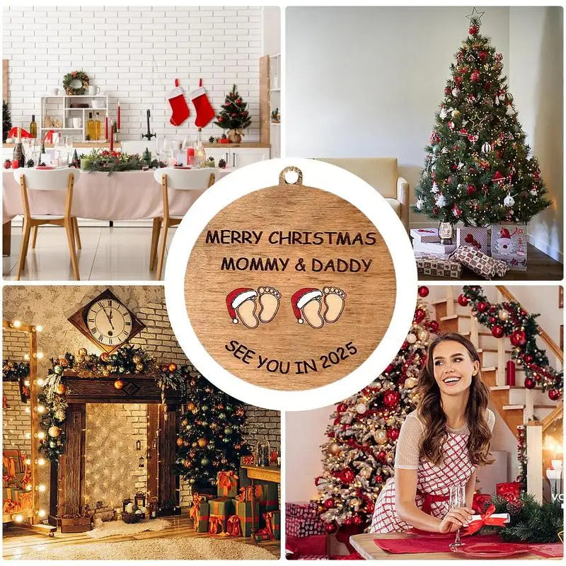 Coming Soon: Christmas Tree Pregnancy Announcement Ornament - Image 5