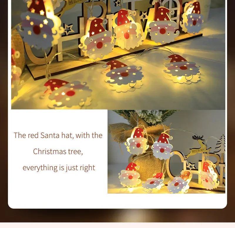 Christmas LED String Lights: Santa, Elk & Snowman - Image 20