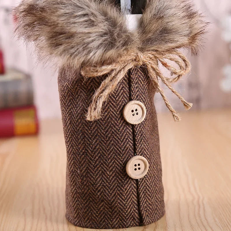 Festive Christmas Wine Bottle Cover & Ornament - Image 5