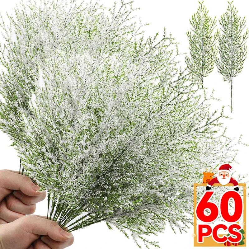 Faux Frosted Pine Christmas Sprigs - Decorate in Style