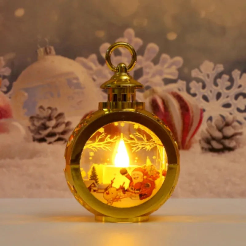 Charming Christmas Snowman & Santa LED Lantern - Image 10