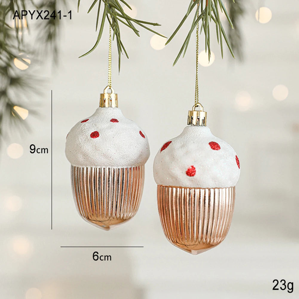 2pc Candy Cane & Pine Cone Tree Ornaments - Image 18