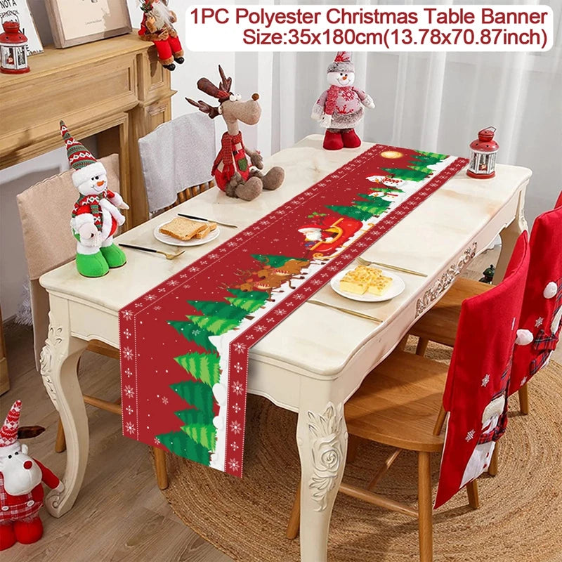 Festive Christmas Table Runner for Holiday Décor - Image 49