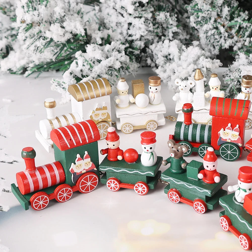 Wooden Train Christmas Ornaments for Kids' Decor - Image 31