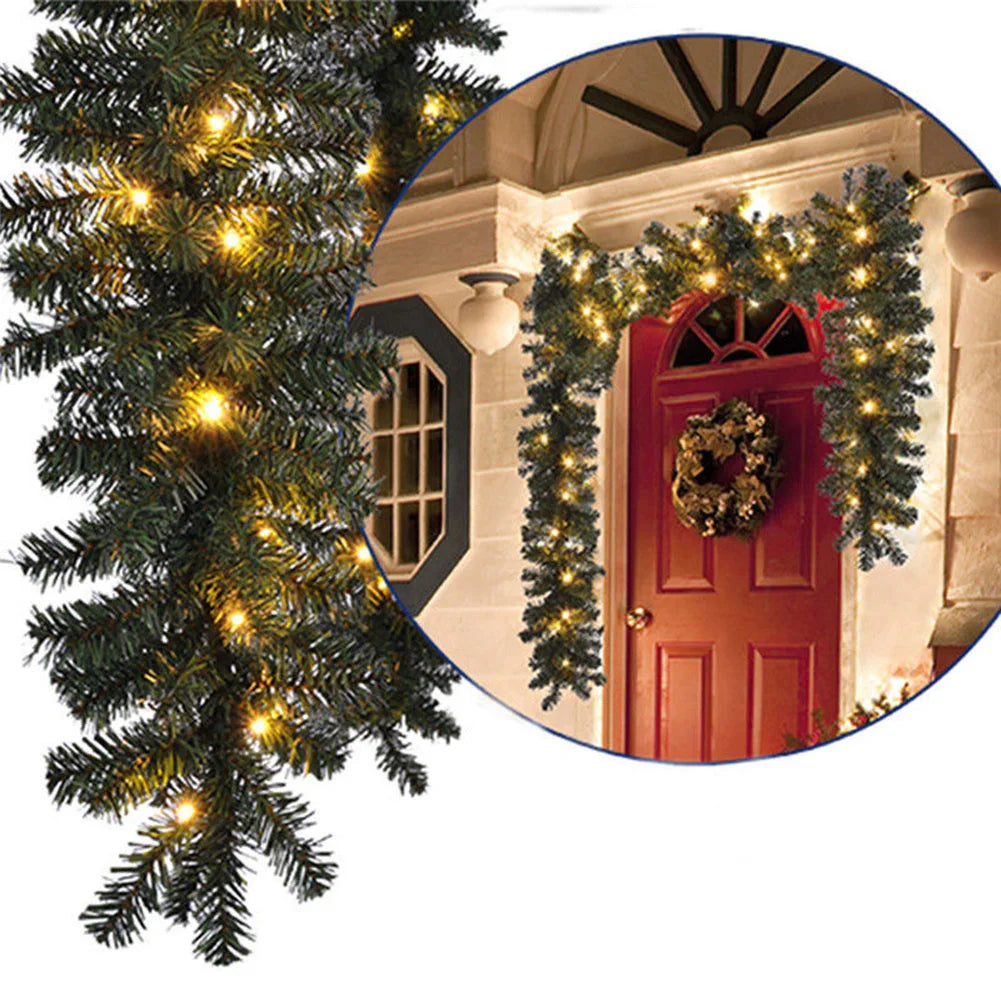 Lush 2.7m Artificial Pine Christmas Wreath Garland - Image 3