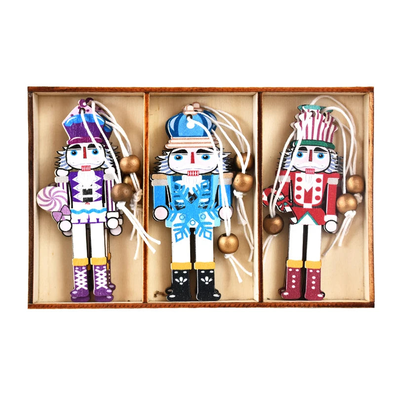 9-Piece Christmas Nutcracker Soldier Tree Ornaments - Image 2