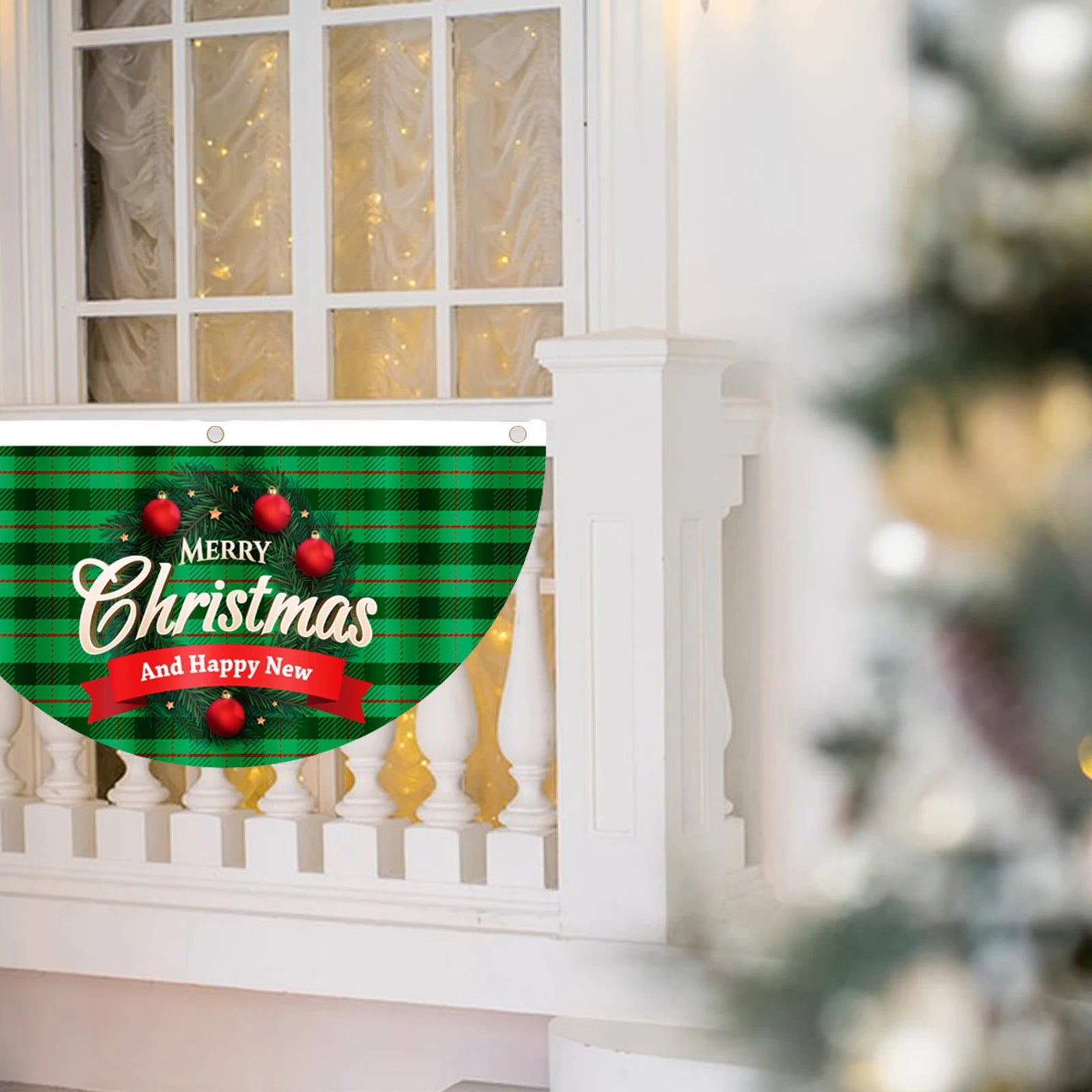 Festive Christmas Hanging Flag Banner Decorations - Image 10