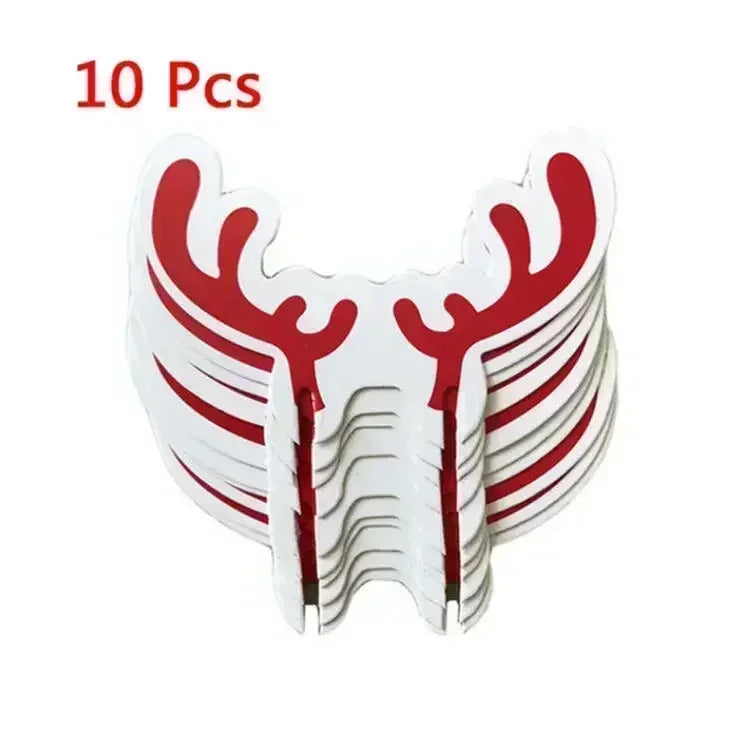 Festive Santa Hat Wine Glass Ornaments - 10/20/30PCS - Image 14