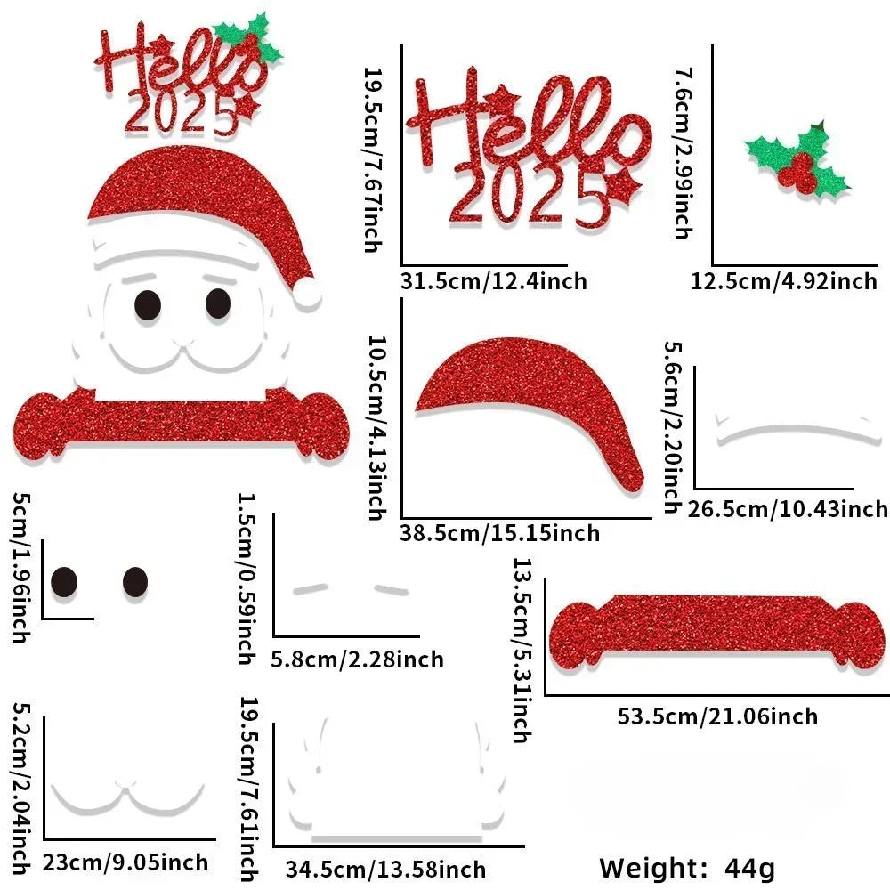 Festive Snowman & Santa Claus Window Stickers - Image 22