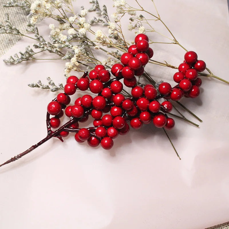 Festive Artificial Red Berries for Holiday Decor - Image 32
