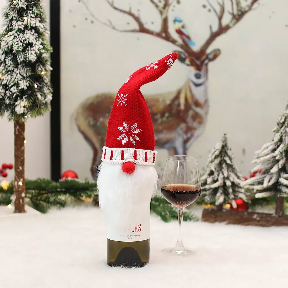 Festive Christmas Wine Bottle Cover & Ornament - Image 6