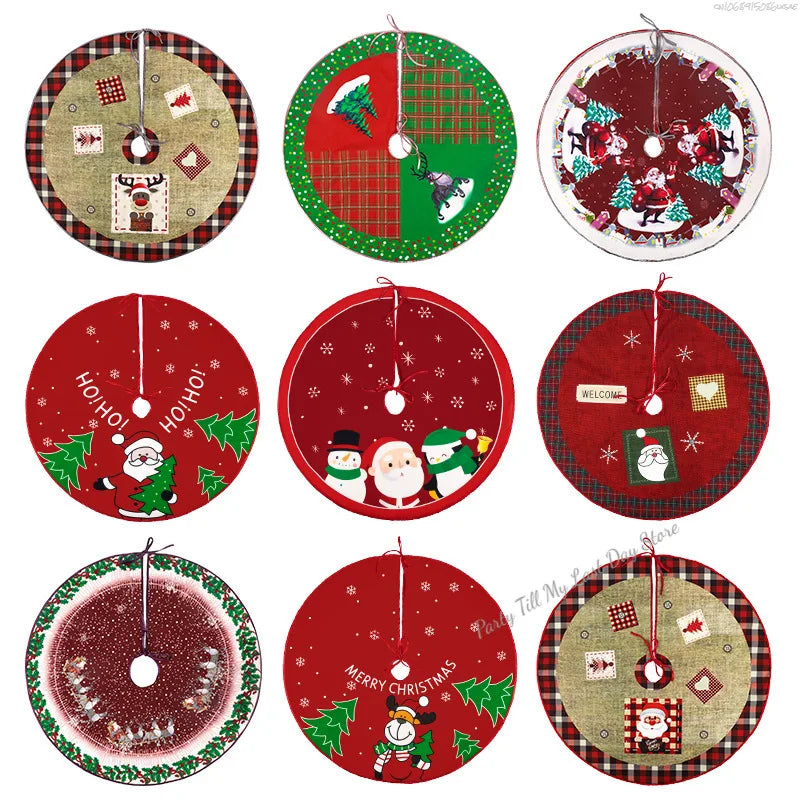 Festive 60cm Red Christmas Tree Skirt - Image 19
