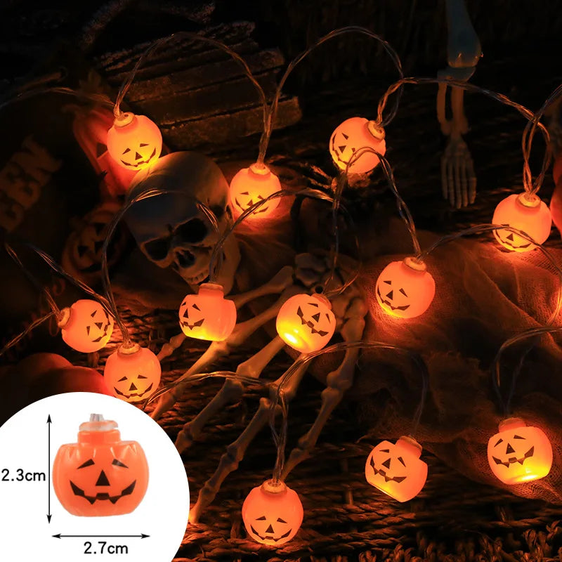 Spooky LED Pumpkin & Skull String Lights - Image 6