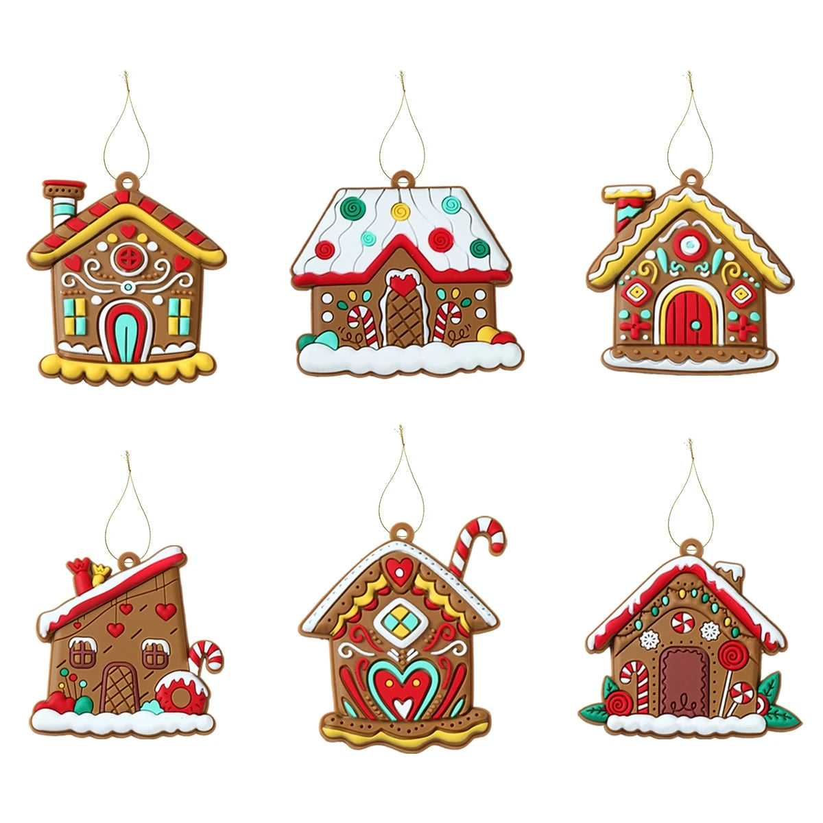 Charming Christmas Gingerbread House Rubber Pendant - Image 9