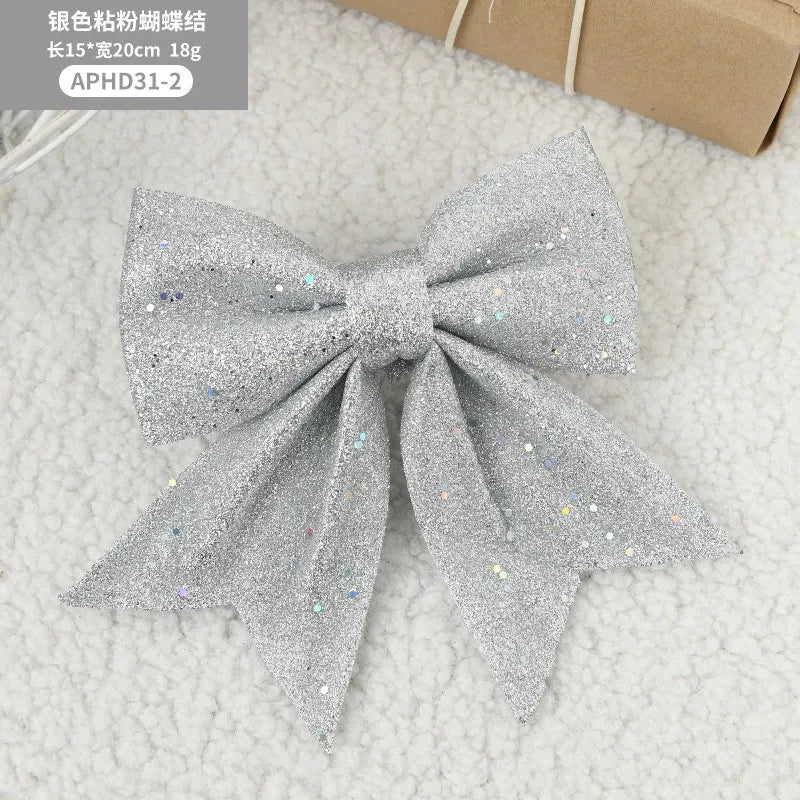 20cm Large Christmas Bowknot Ornaments for Festive Decor - Image 14