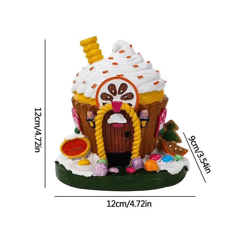 Festive LED Mini Christmas Light House Ornament - Image 9