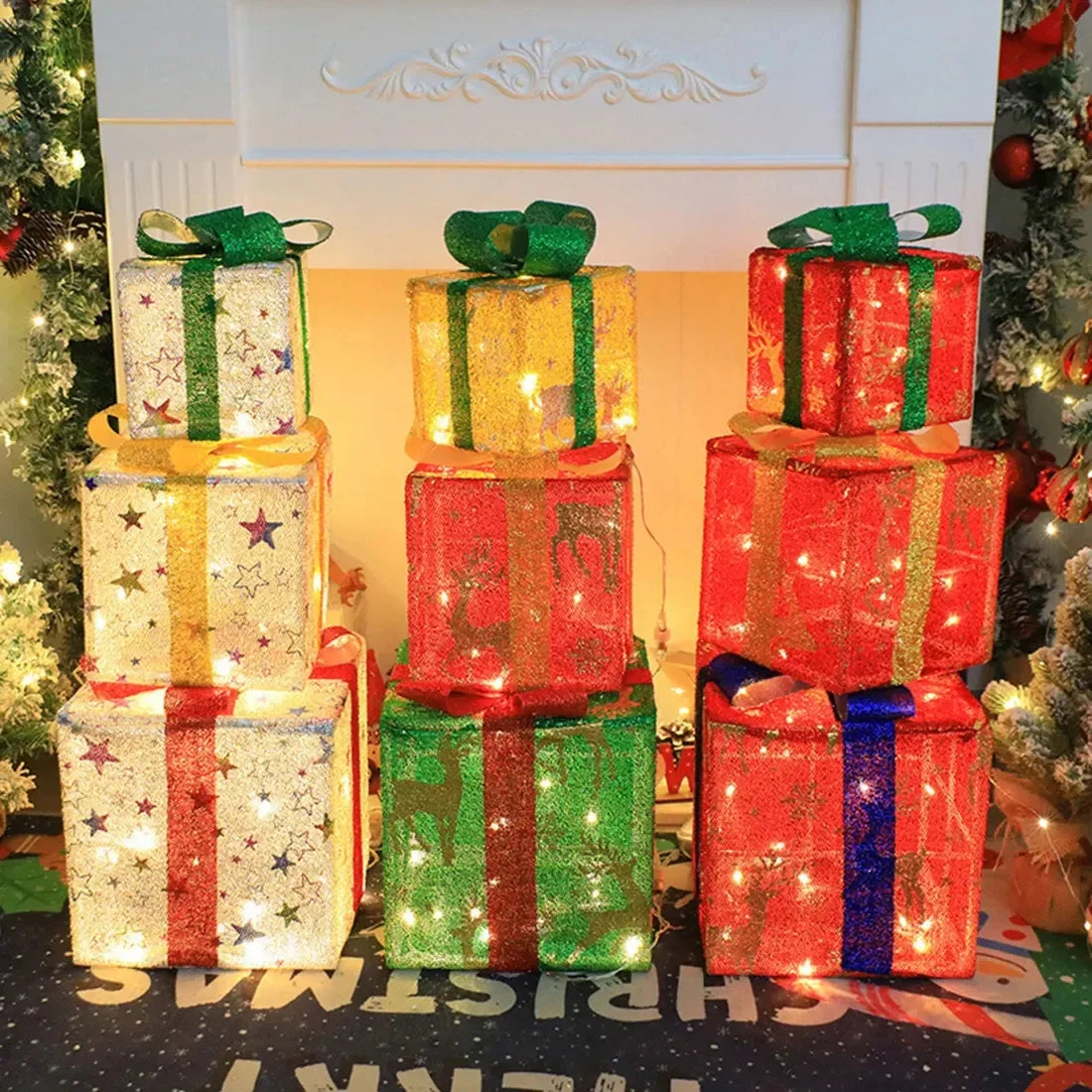 3-Piece Glowing Christmas Gift Box Set - Image 3