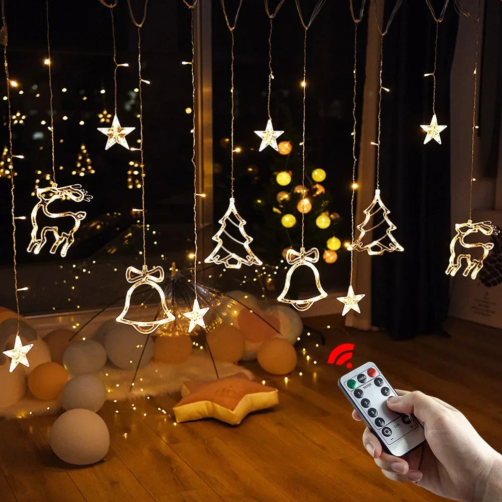 Magical LED Christmas Curtain String Lights